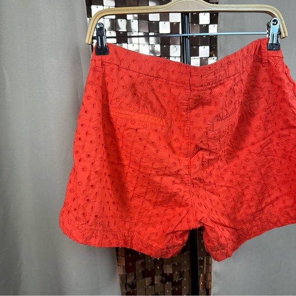 Old Navy Coral Size 4 Regular Lace Eyelet Cut Bermuda Style Shorts WAIST 16 - Picture 4 of 10